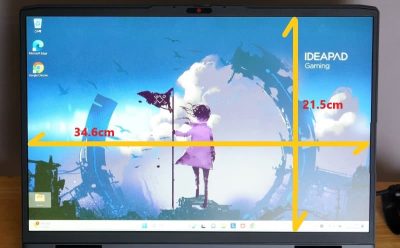 IdeaPad gaming 370iのモニターの寸法